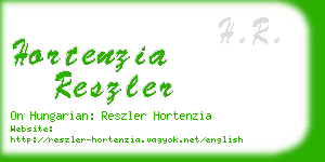 hortenzia reszler business card
